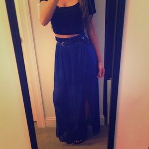 Blue maxi skirt